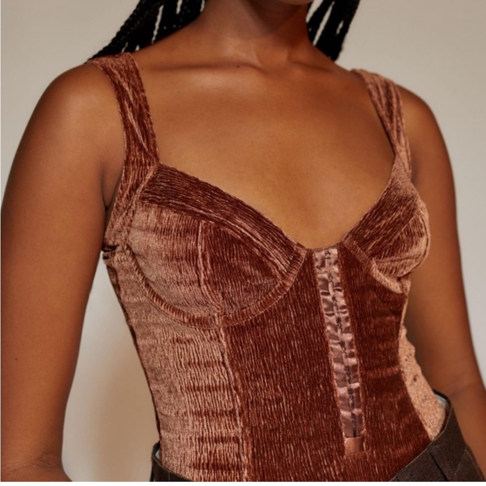 Urban outfitters velvet bodysuit